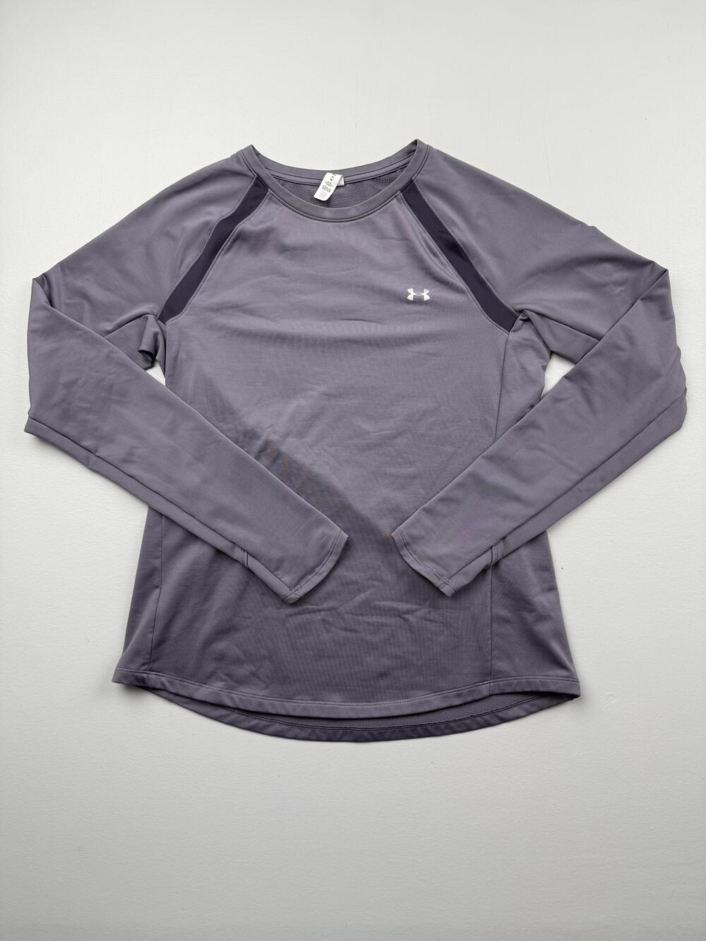 Under Armour Shirt Womens Medium Purple Long Sleeve ColdGear Fitted Athletic Top